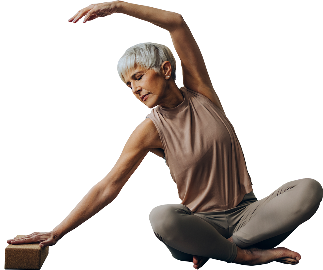 woman in graceful yoga pose